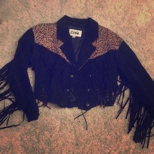 Cheetah cowgirl style jacket